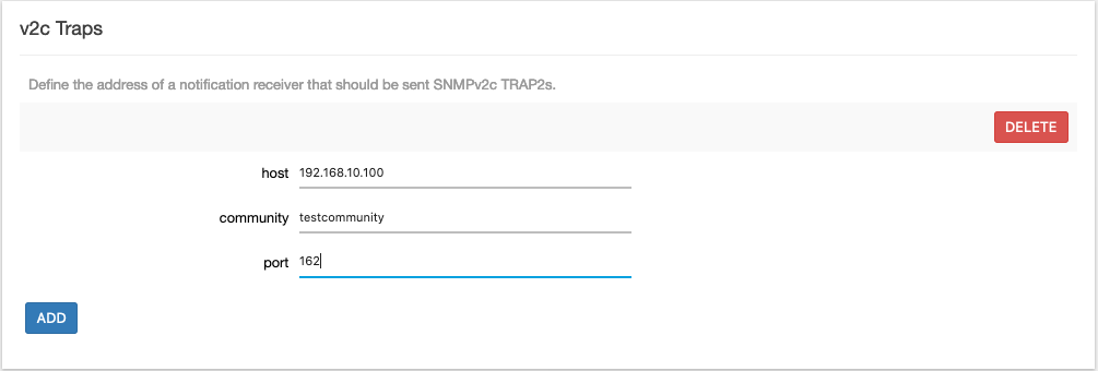 Services > SNMPD: v2c Traps